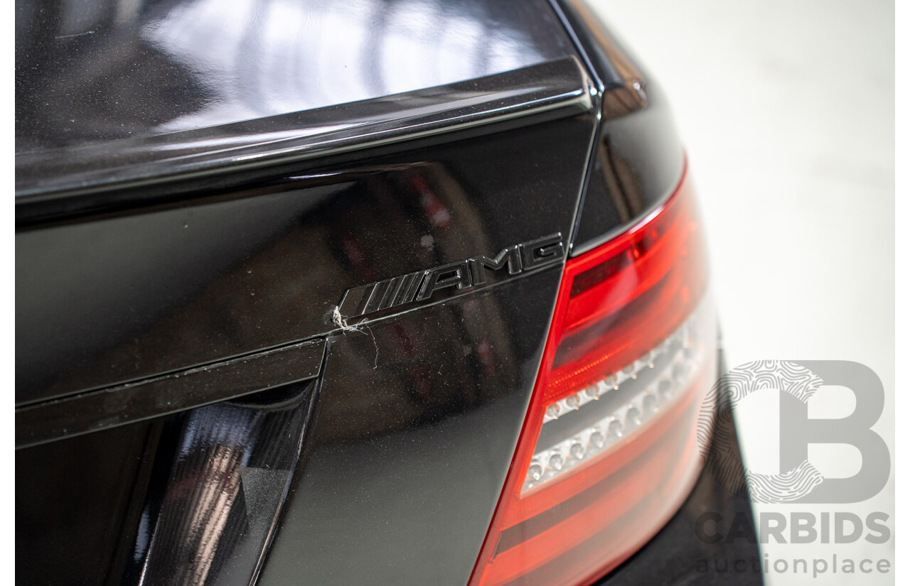 01/2012 Mercedes-Benz C63 AMG W204 MY12 4D Sedan Obsidian Black 6.2L V8