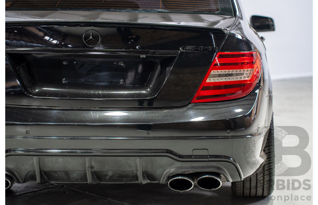 01/2012 Mercedes-Benz C63 AMG W204 MY12 4D Sedan Obsidian Black 6.2L V8
