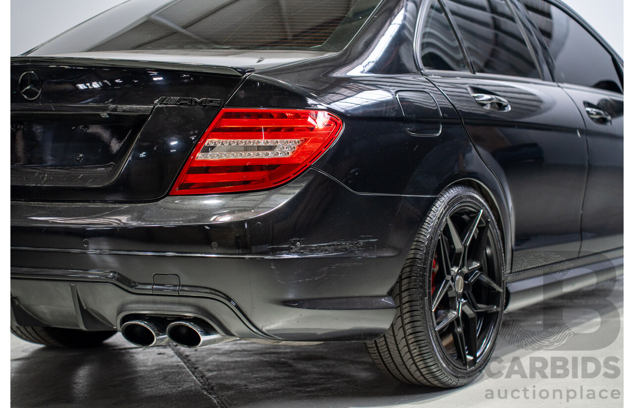 01/2012 Mercedes-Benz C63 AMG W204 MY12 4D Sedan Obsidian Black 6.2L V8