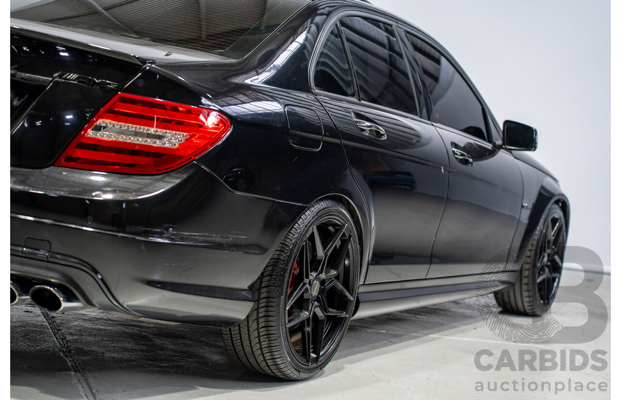 01/2012 Mercedes-Benz C63 AMG W204 MY12 4D Sedan Obsidian Black 6.2L V8