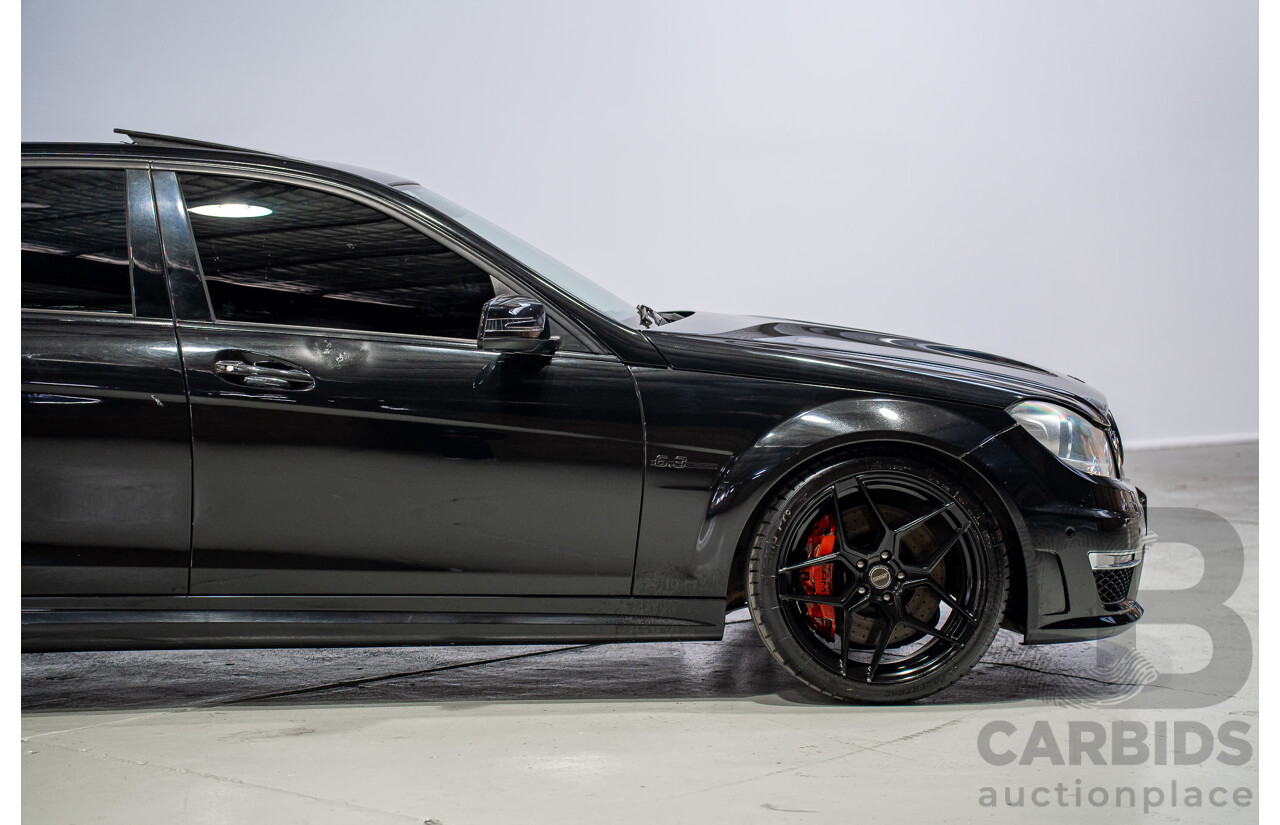 01/2012 Mercedes-Benz C63 AMG W204 MY12 4D Sedan Obsidian Black 6.2L V8