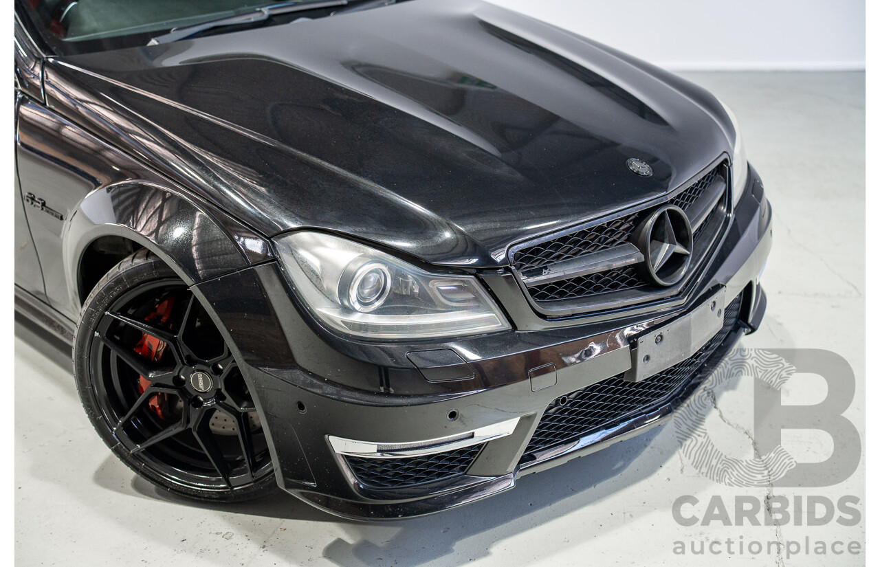 01/2012 Mercedes-Benz C63 AMG W204 MY12 4D Sedan Obsidian Black 6.2L V8