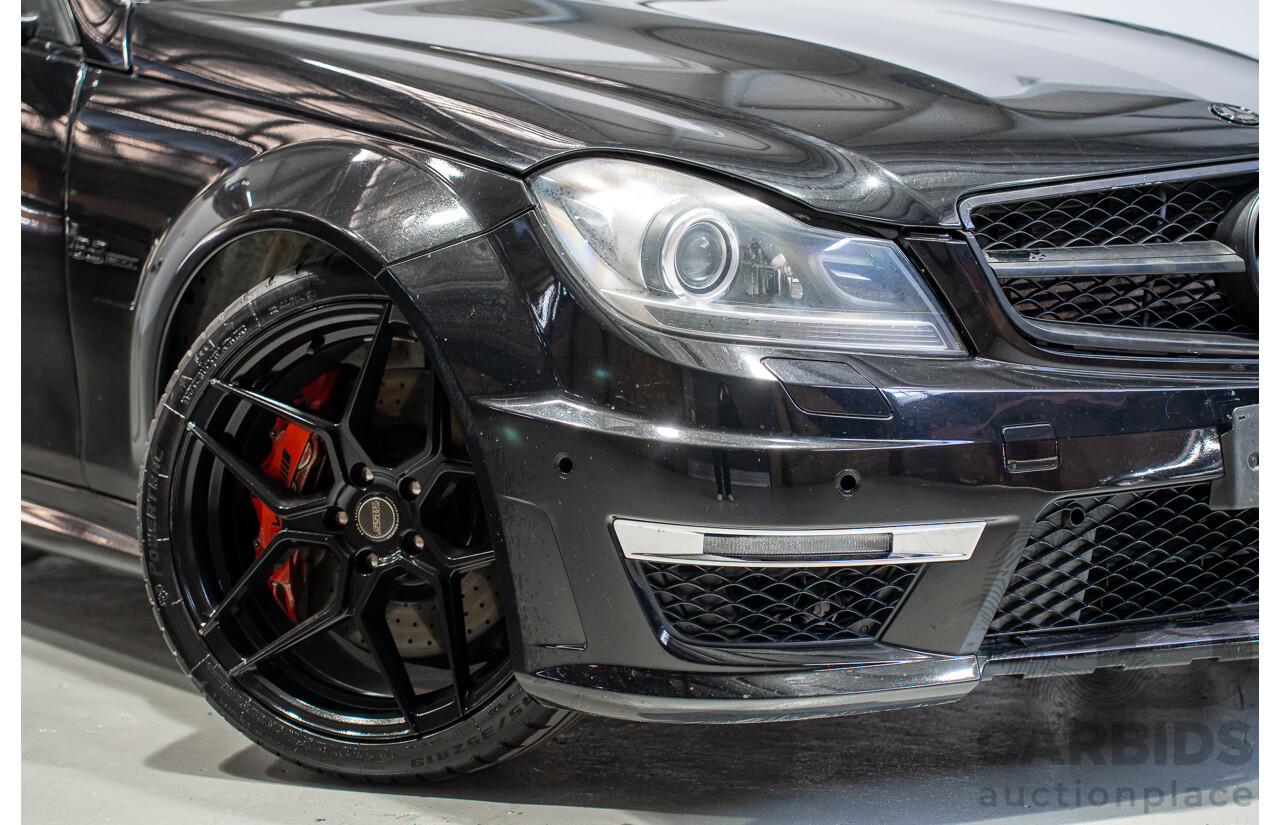 01/2012 Mercedes-Benz C63 AMG W204 MY12 4D Sedan Obsidian Black 6.2L V8