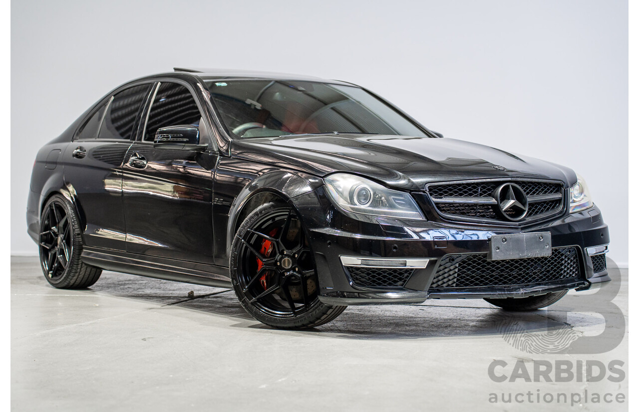 01/2012 Mercedes-Benz C63 AMG W204 MY12 4D Sedan Obsidian Black 6.2L V8