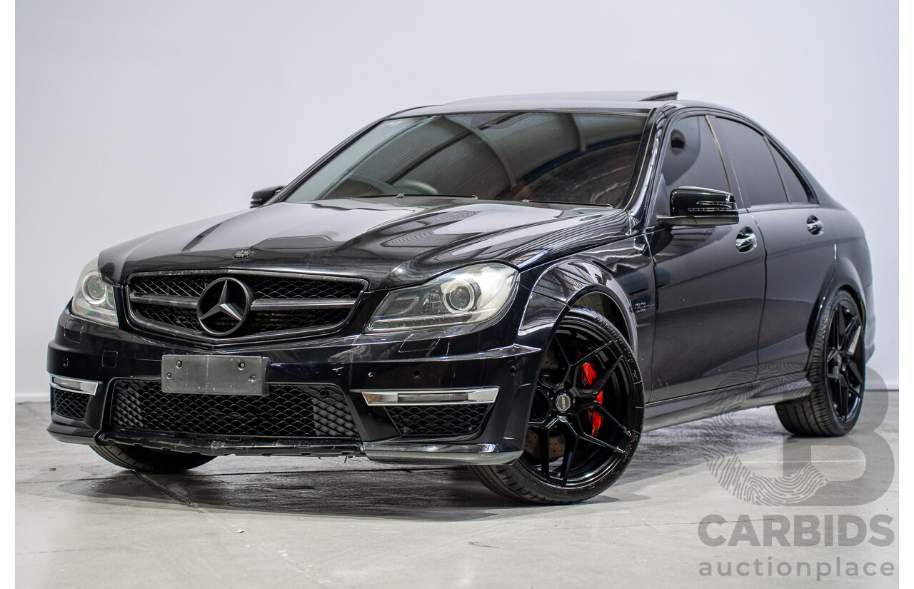 01/2012 Mercedes-Benz C63 AMG W204 MY12 4D Sedan Obsidian Black 6.2L V8