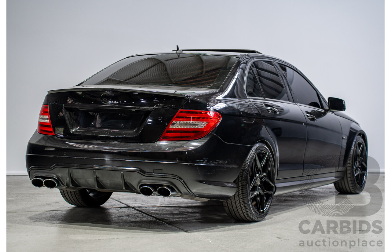 01/2012 Mercedes-Benz C63 AMG W204 MY12 4D Sedan Obsidian Black 6.2L V8