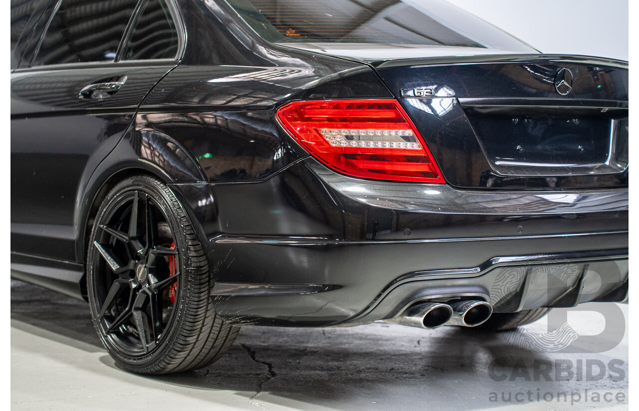 01/2012 Mercedes-Benz C63 AMG W204 MY12 4D Sedan Obsidian Black 6.2L V8