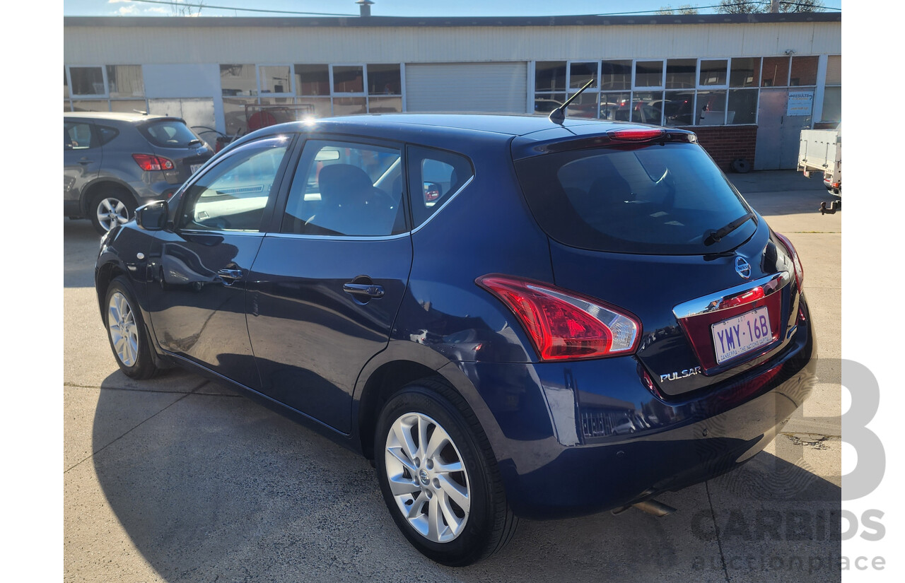 01/2015 Nissan Pulsar ST C12 SERIES 2 5d Hatchback Blue 1.8L