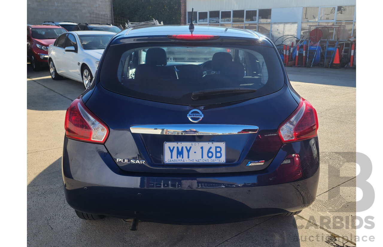 01/2015 Nissan Pulsar ST C12 SERIES 2 5d Hatchback Blue 1.8L