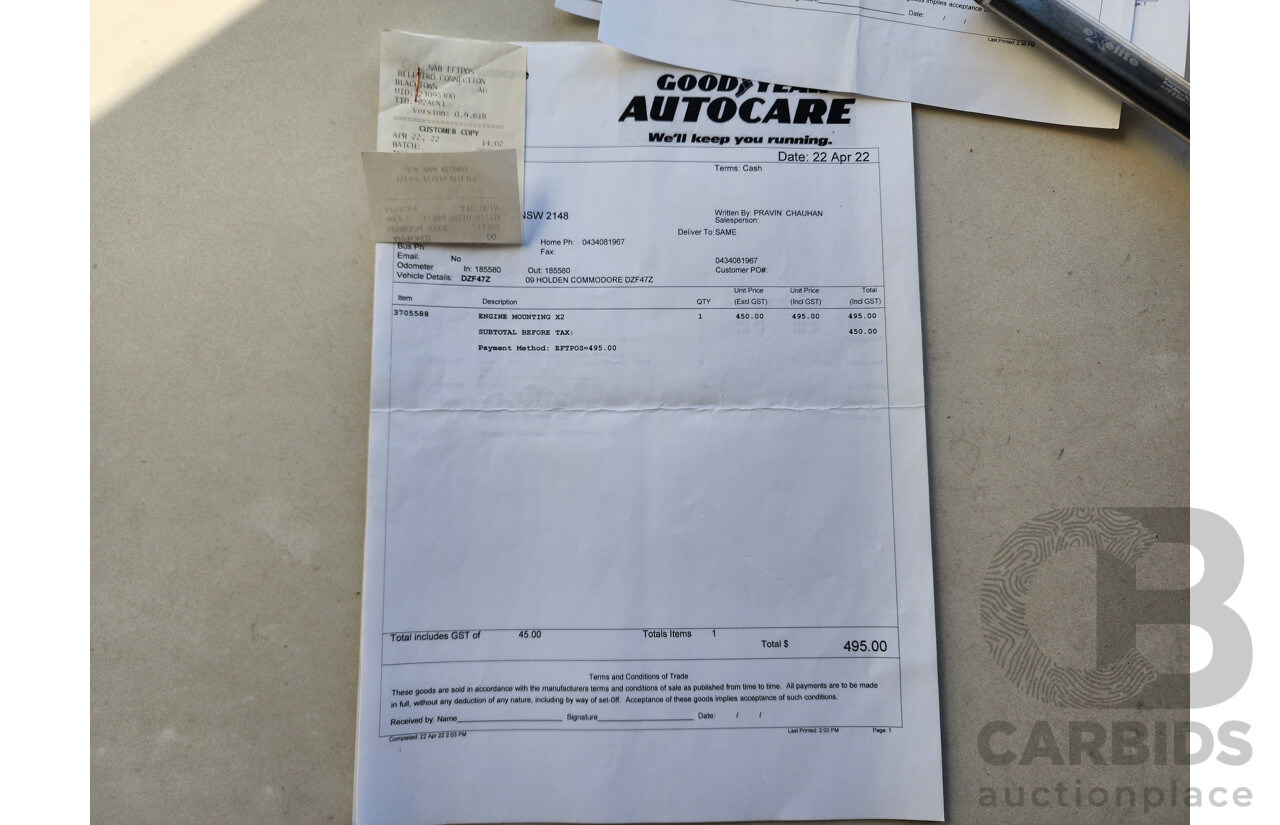 06/2009 Holden Commodore SV6 VE MY09.5 4d Sedan Blue 3.6L
