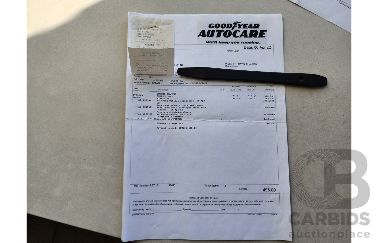 06/2009 Holden Commodore SV6 VE MY09.5 4d Sedan Blue 3.6L