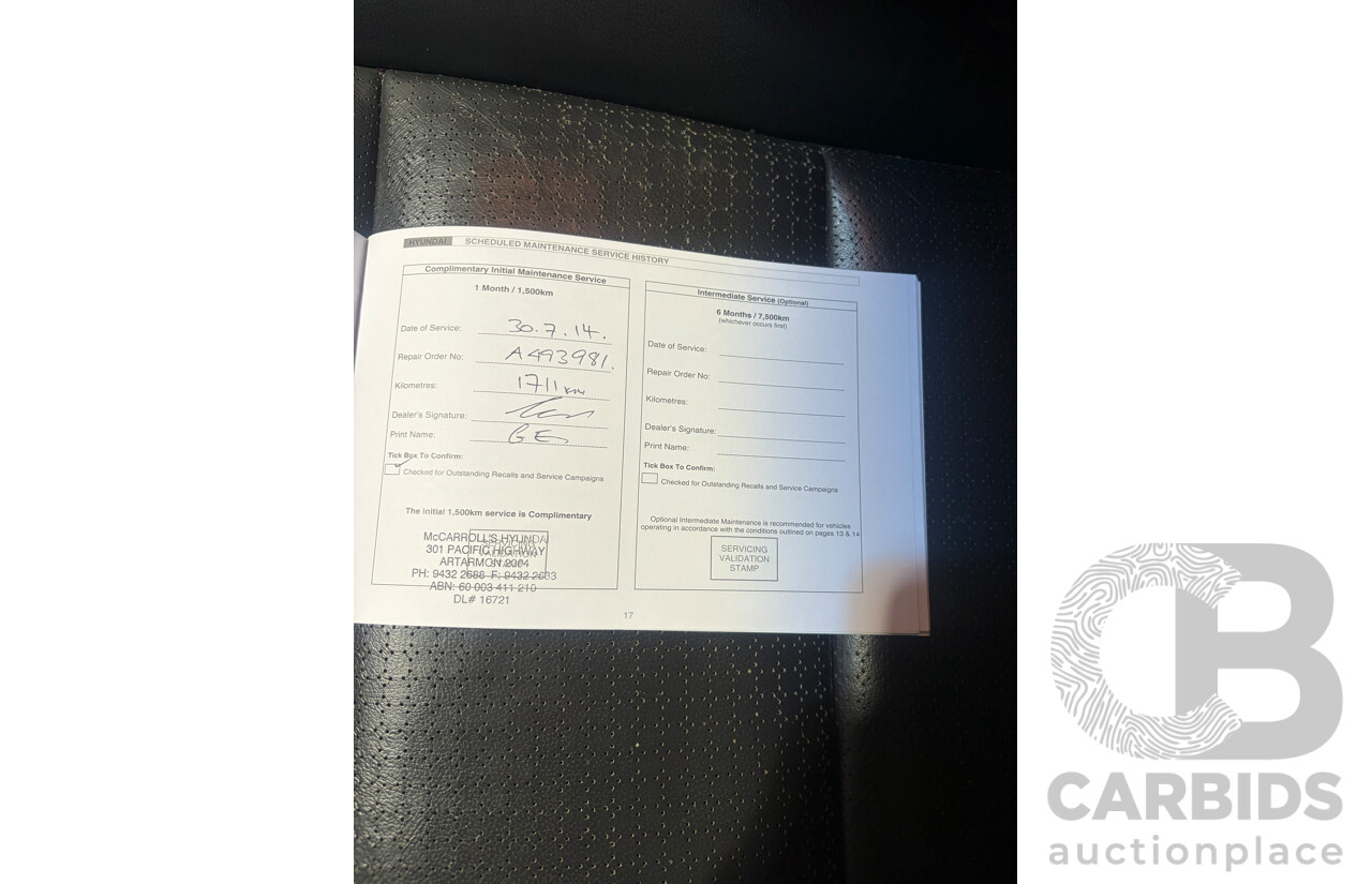 05/2014 Hyundai Santa Fe Highlander CRDi (4x4) DM 4d Wagon Pure White Metallic Turbo Diesel 2.2L
