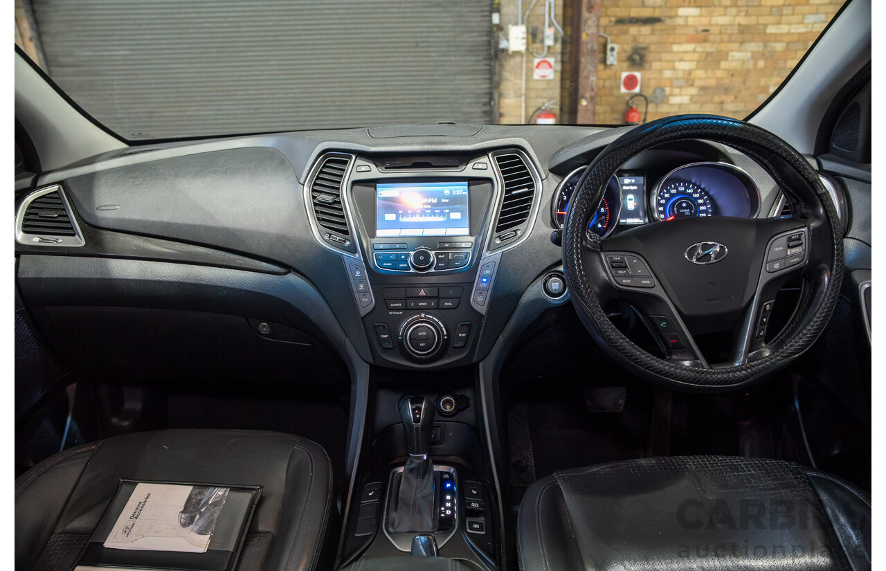 05/2014 Hyundai Santa Fe Highlander CRDi (4x4) DM 4d Wagon Pure White Metallic Turbo Diesel 2.2L