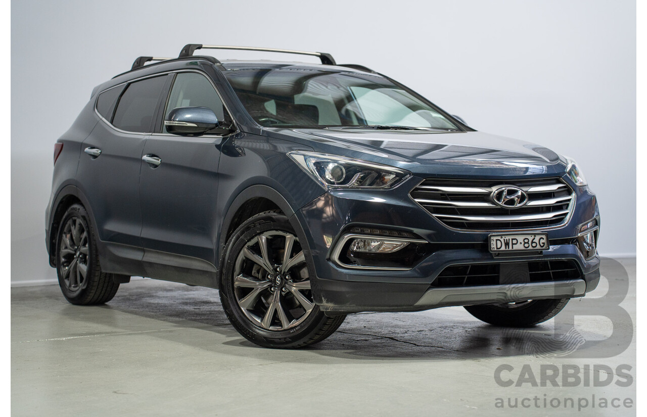 06/2018 Hyundai Santa Fe Active X DM5 MY18 4d Wagon Blue 3.3L