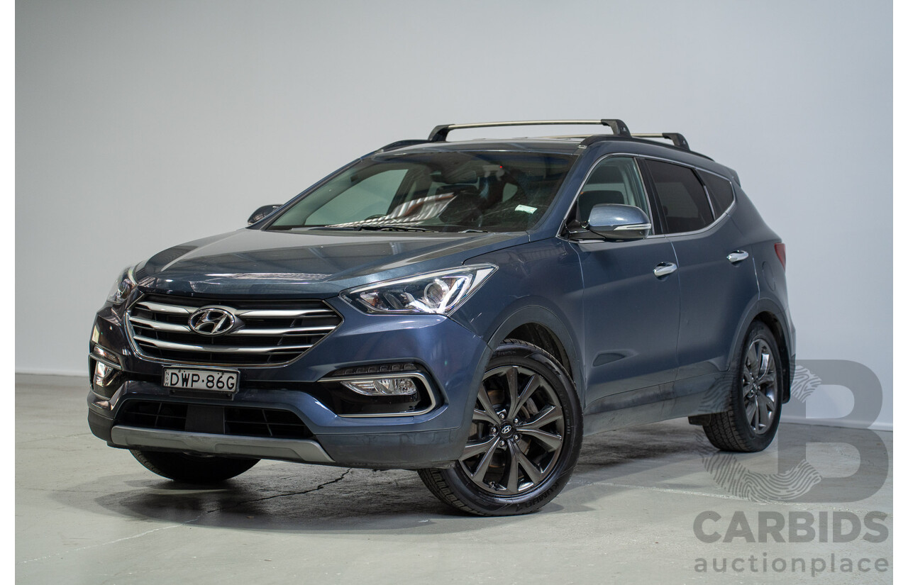06/2018 Hyundai Santa Fe Active X DM5 MY18 4d Wagon Blue 3.3L