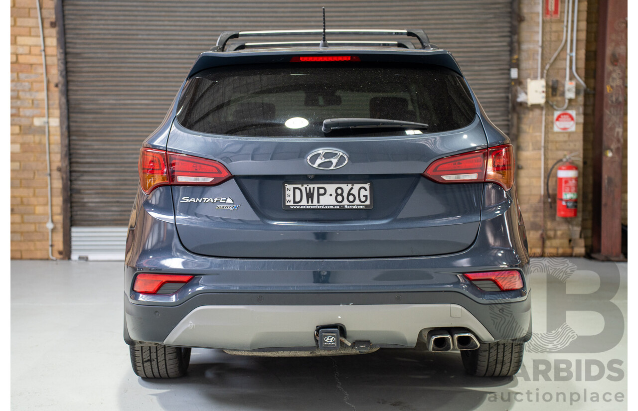 06/2018 Hyundai Santa Fe Active X DM5 MY18 4d Wagon Blue 3.3L