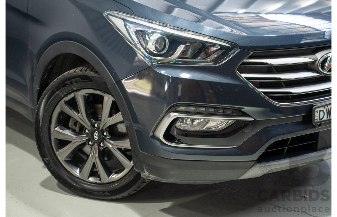 06/2018 Hyundai Santa Fe Active X DM5 MY18 4d Wagon Blue 3.3L