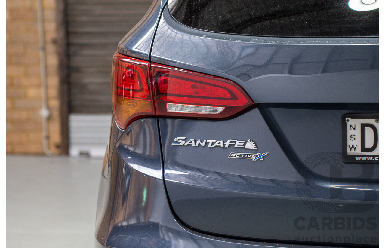 06/2018 Hyundai Santa Fe Active X DM5 MY18 4d Wagon Blue 3.3L