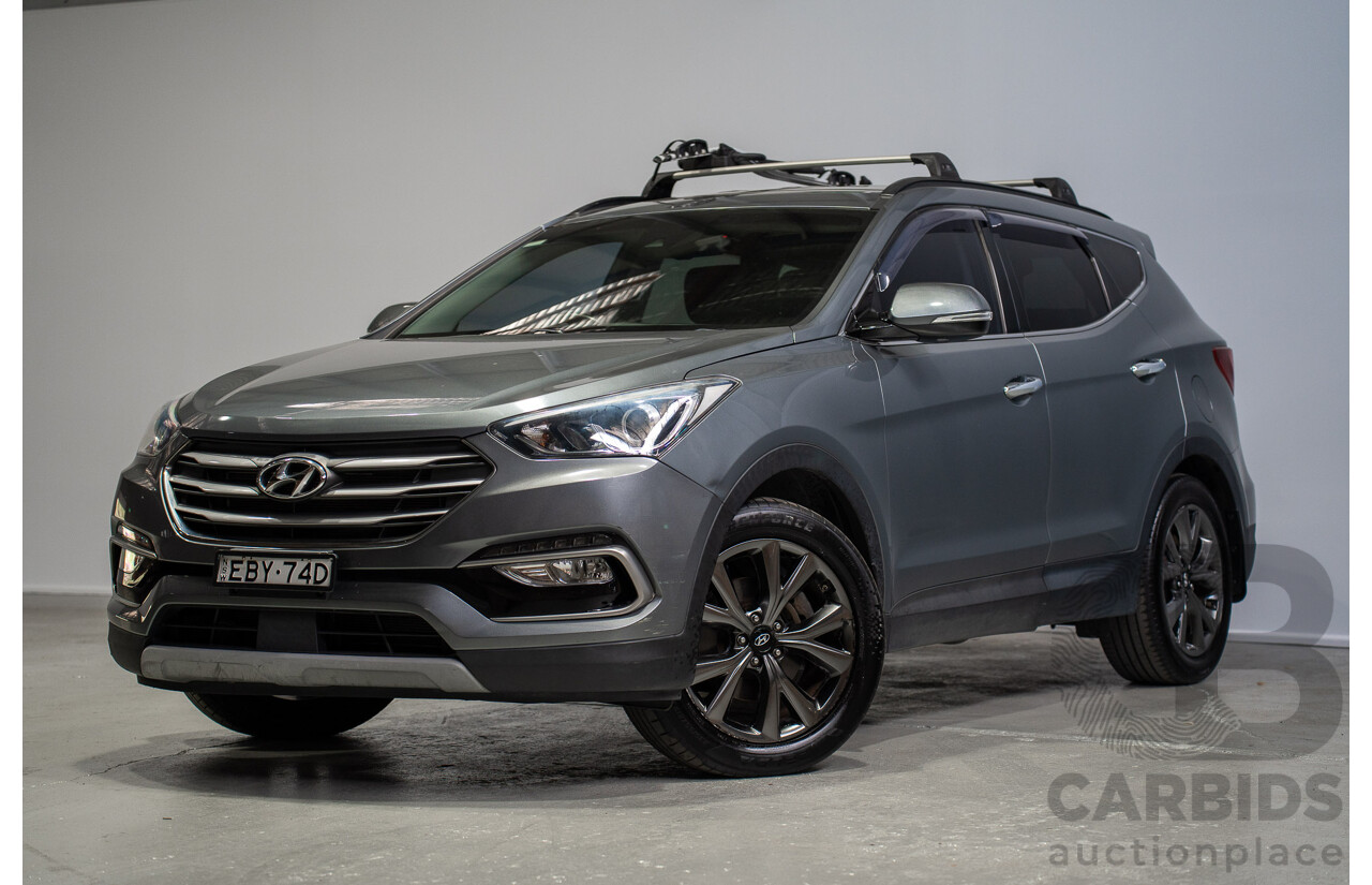 11/2017 Hyundai Santa Fe Active X DM5 MY18 4D Wagon Silver 3.3L - 7 Seater