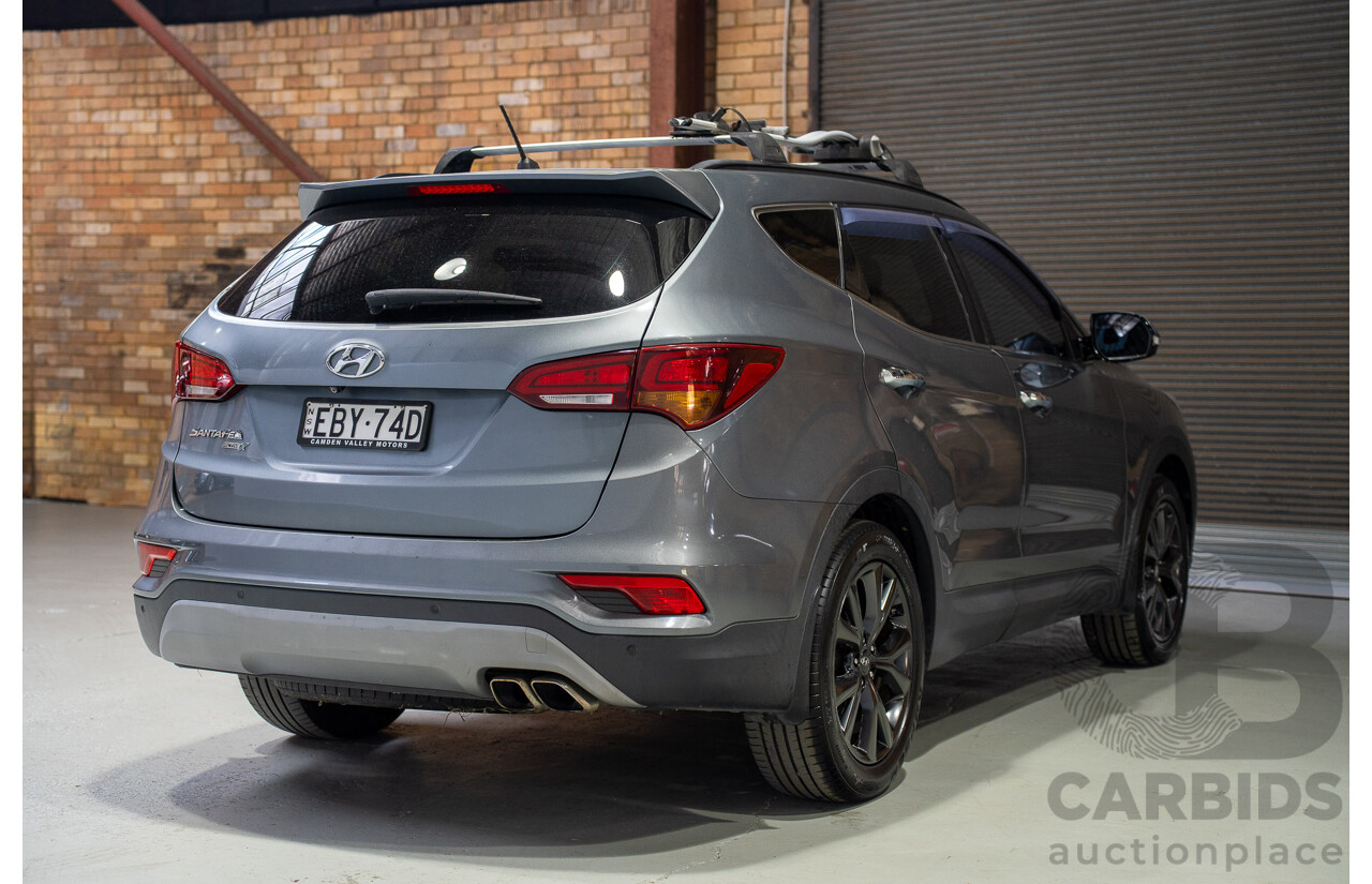 11/2017 Hyundai Santa Fe Active X DM5 MY18 4D Wagon Silver 3.3L - 7 Seater
