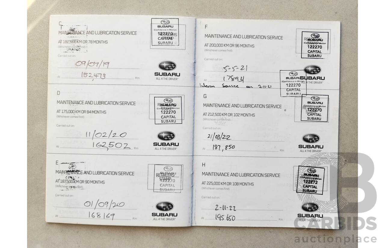 10/2012 Subaru Outback 2.5i MY12 4d Wagon White 2.5L