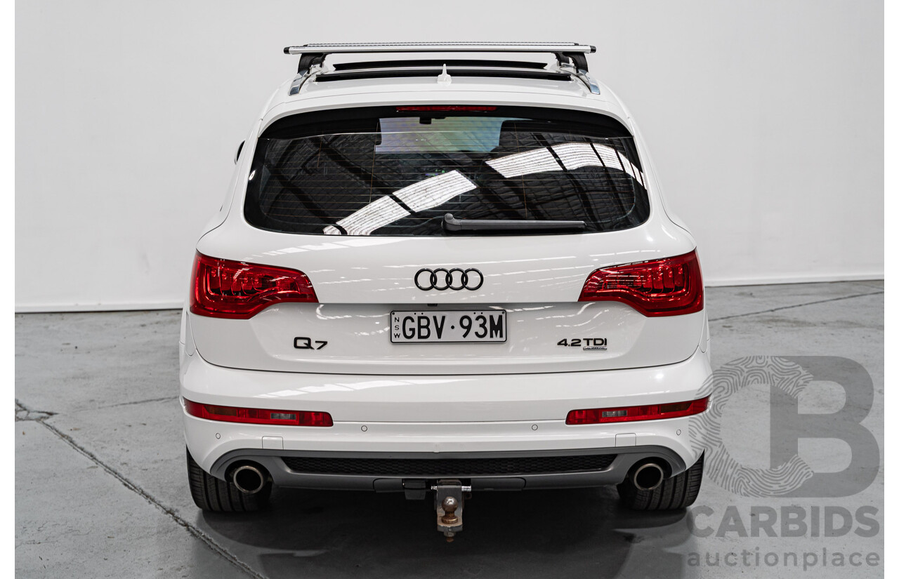 11/2010 Audi Q7 4.2 TDI S-Line Quattro (AWD) MY10 4d Wagon Ibis White Twin Turbo Diesel V8 4.1L - 7 Seater