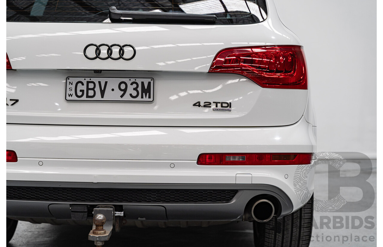 11/2010 Audi Q7 4.2 TDI S-Line Quattro (AWD) MY10 4d Wagon Ibis White Twin Turbo Diesel V8 4.1L - 7 Seater