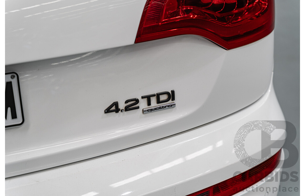 11/2010 Audi Q7 4.2 TDI S-Line Quattro (AWD) MY10 4d Wagon Ibis White Twin Turbo Diesel V8 4.1L - 7 Seater