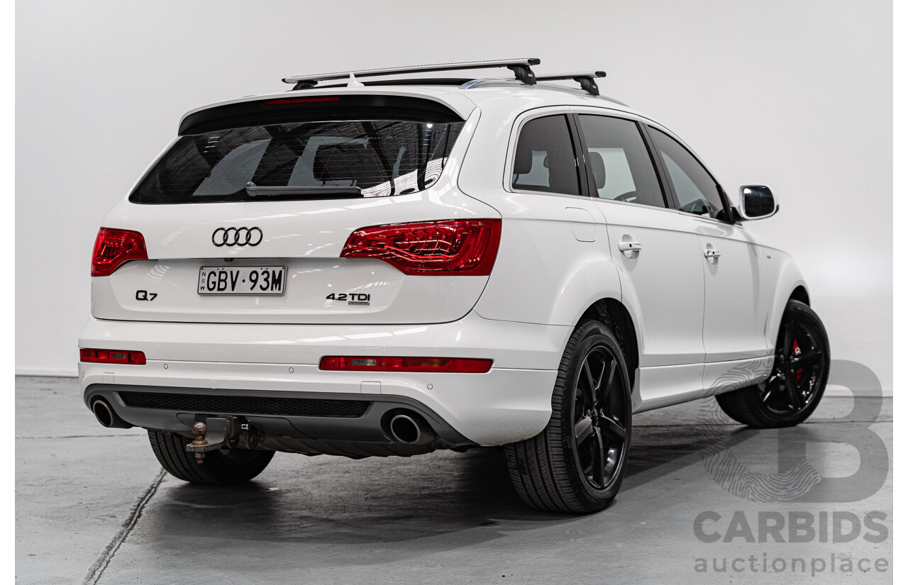 11/2010 Audi Q7 4.2 TDI S-Line Quattro (AWD) MY10 4d Wagon Ibis White Twin Turbo Diesel V8 4.1L - 7 Seater