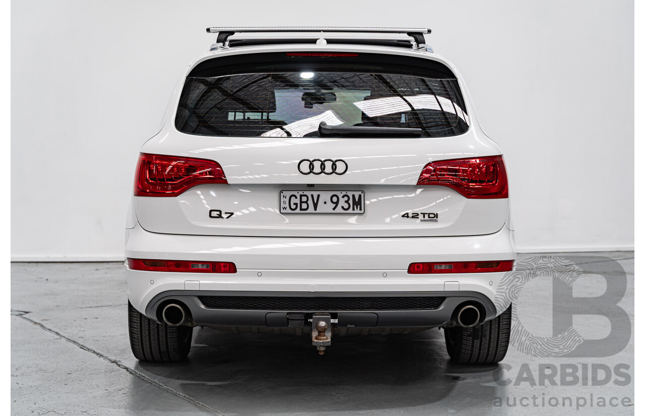 11/2010 Audi Q7 4.2 TDI S-Line Quattro (AWD) MY10 4d Wagon Ibis White Twin Turbo Diesel V8 4.1L - 7 Seater