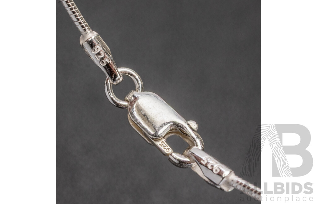 925 Sterling Silver Amethyst & Garnet Necklace & (3) Pendants