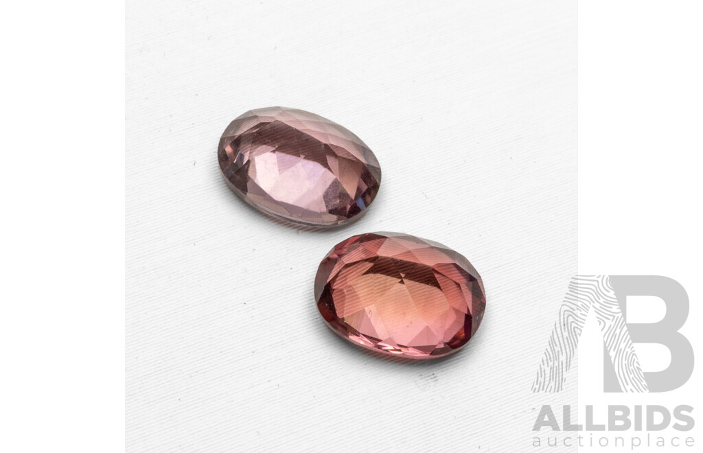 3.10cts of Natural Pink Oval Tourmalines - Lot of 2