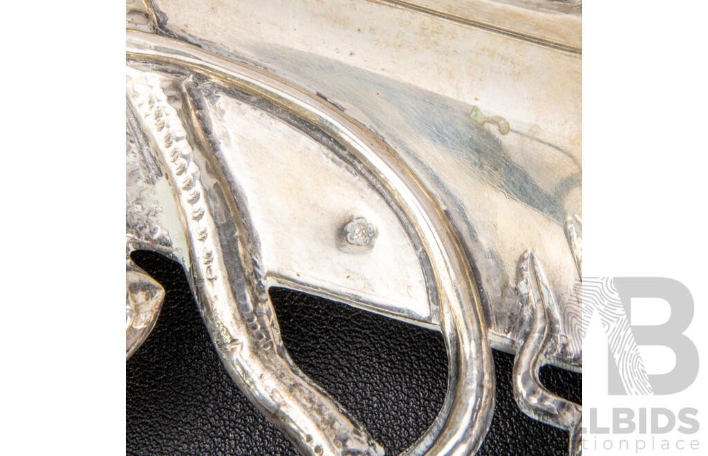 Austrian Silver Grapevine Repousse Dish
