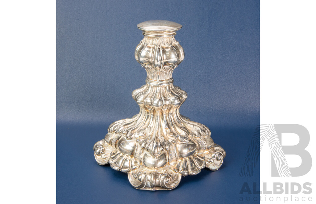 Vintage Silver Ornate Candle Holder