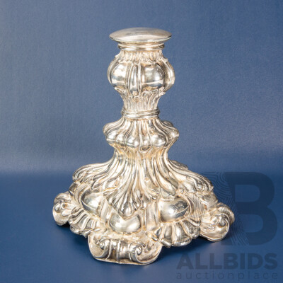 Vintage Silver Ornate Candle Holder