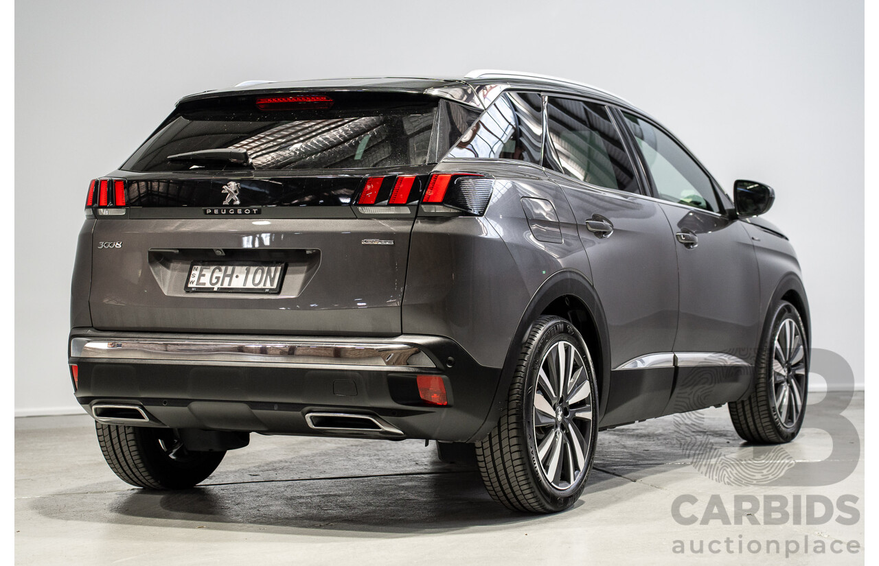 06/2020 Peugeot 3008 GT Line P84 MY20 4D Wagon Grey Turbo 1.6L