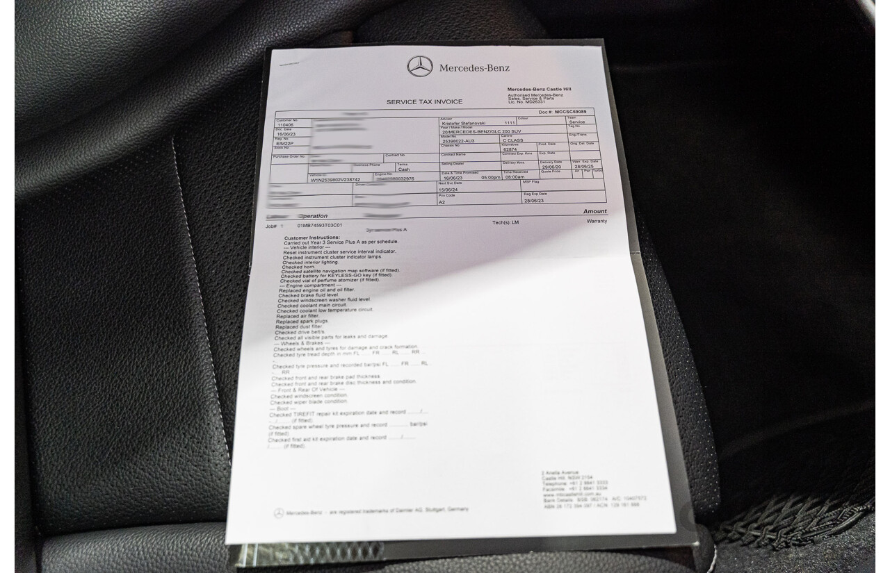 06/2020 Mercedes Benz GLC200 AMG Line X253 MY20.5 4D Wagon Mojave Silver Metallic Turbo 2.0L