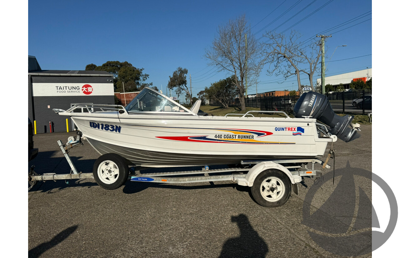 NO RESERVE INSURANCE - 2008 Quintrex 440 Cruiseabout, Yamaha 40HP