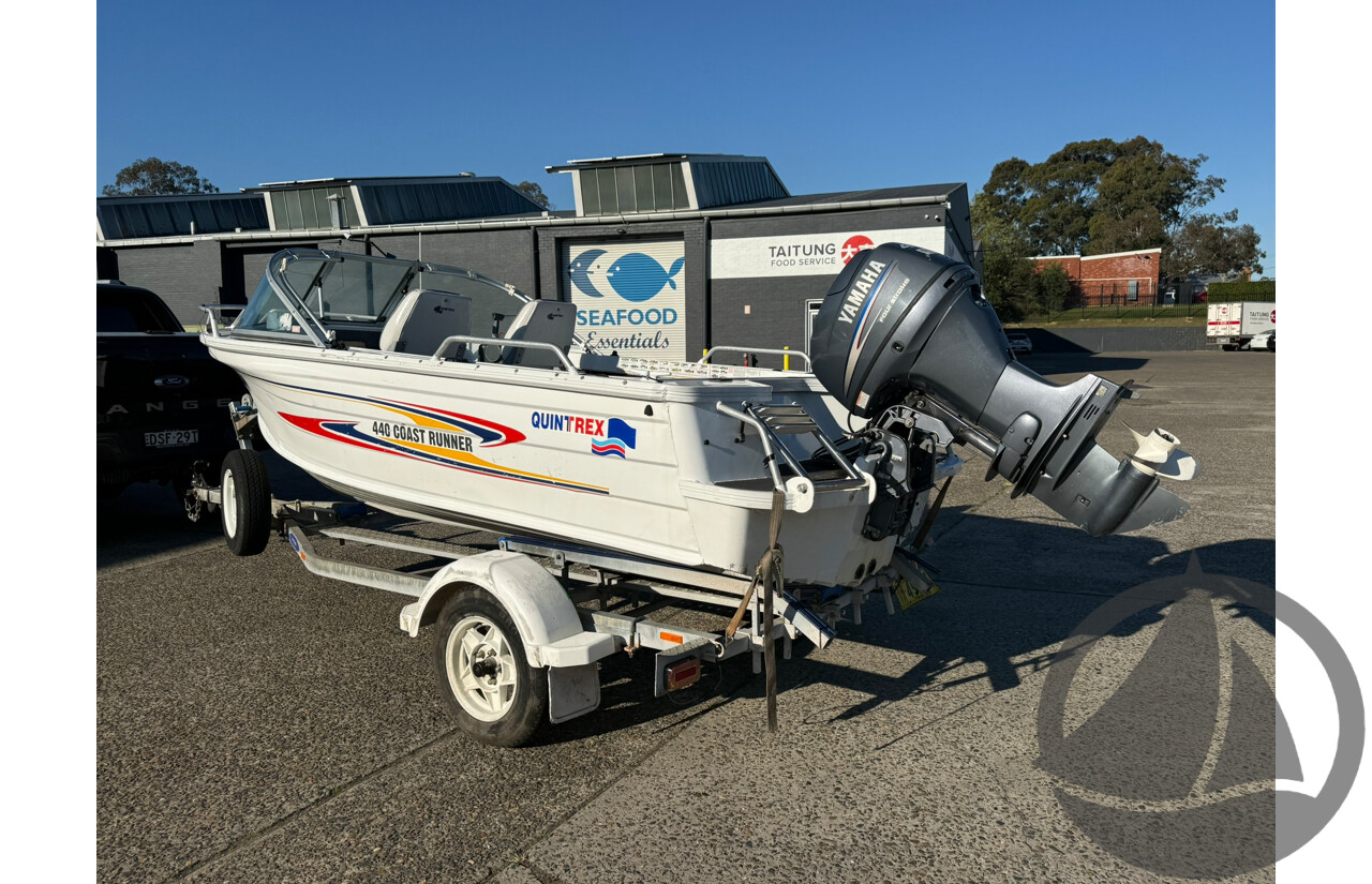 NO RESERVE INSURANCE - 2008 Quintrex 440 Cruiseabout, Yamaha 40HP