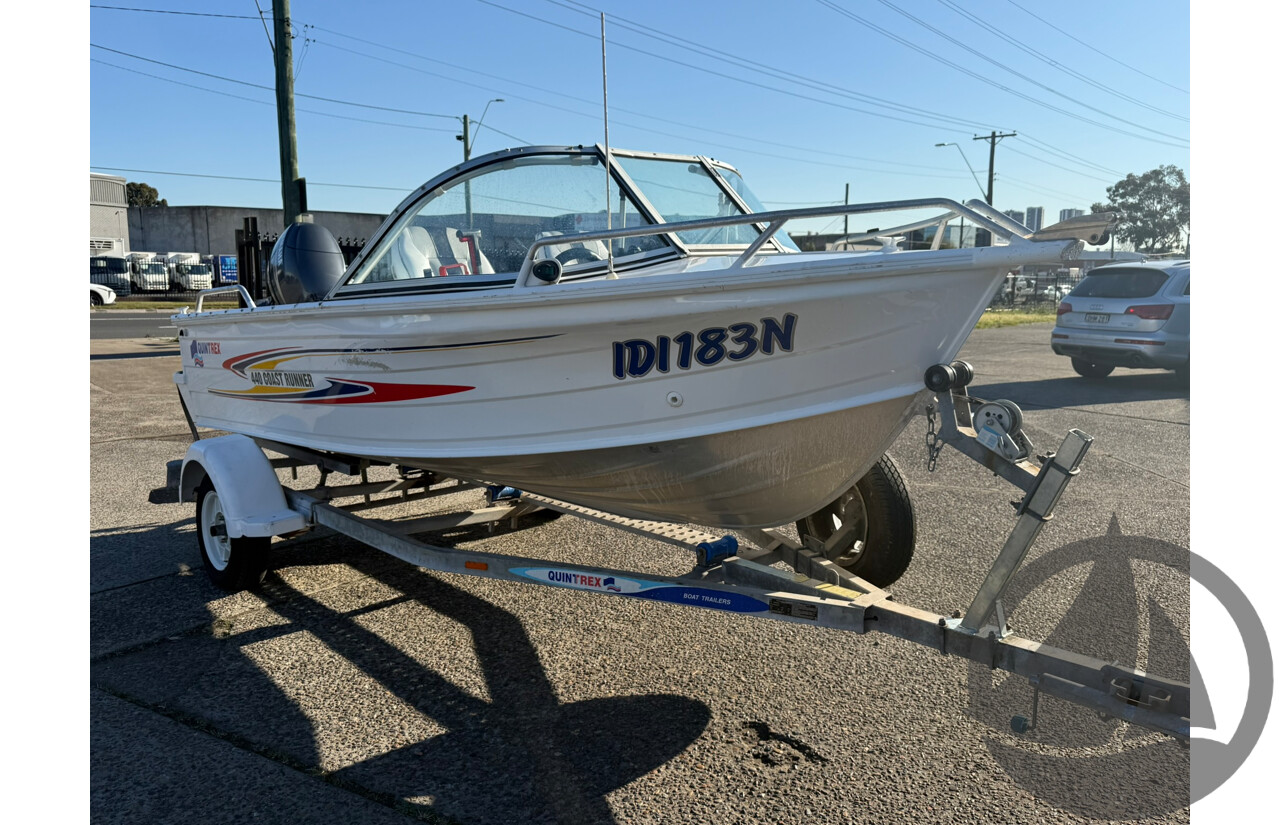 NO RESERVE INSURANCE - 2008 Quintrex 440 Cruiseabout, Yamaha 40HP