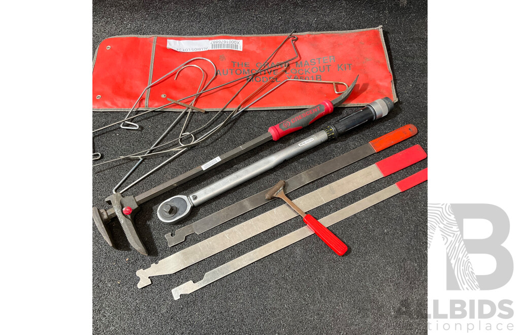 THE GRAB MASTER Automotive Lockout Kit, CRESCENT  Long-reach Locking Pliers/clamp Tool and Adjustable Torque Wrench