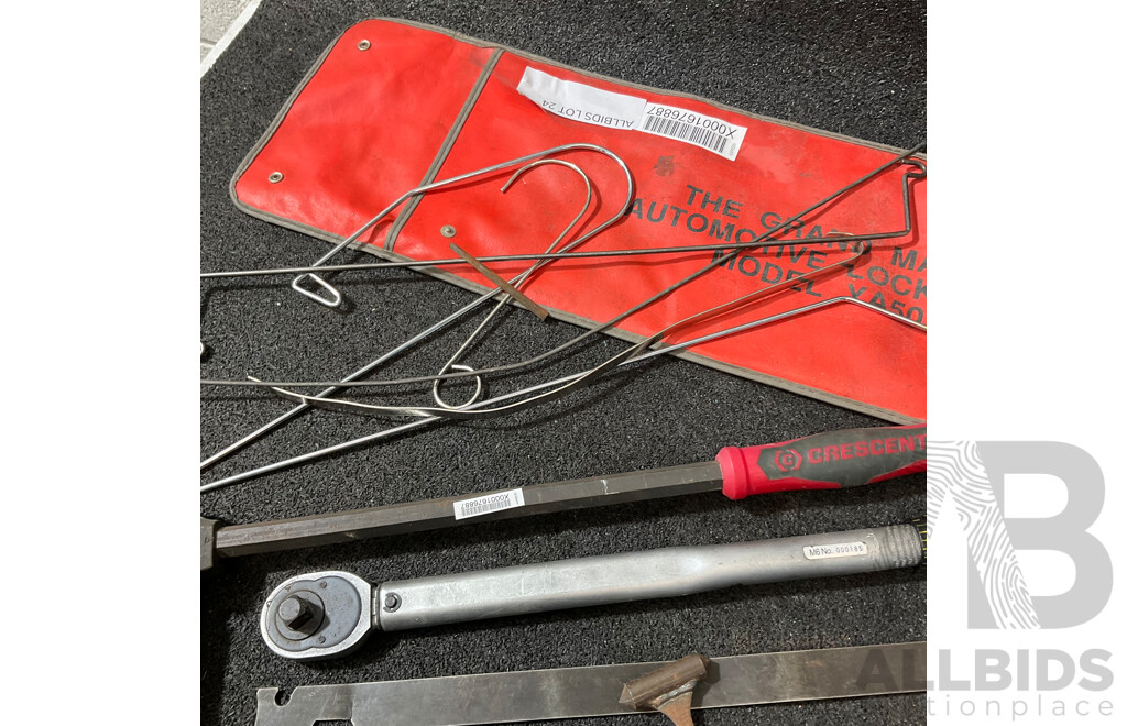 THE GRAB MASTER Automotive Lockout Kit, CRESCENT  Long-reach Locking Pliers/clamp Tool and Adjustable Torque Wrench