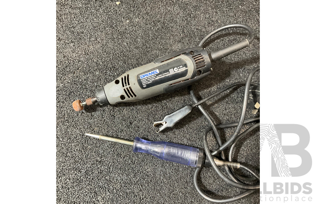 Assorted Household, Automotive and Electrical Tools, Including DREMEL (Model 300) Rotary Multi Tool, DEWALT Socket Set and Others