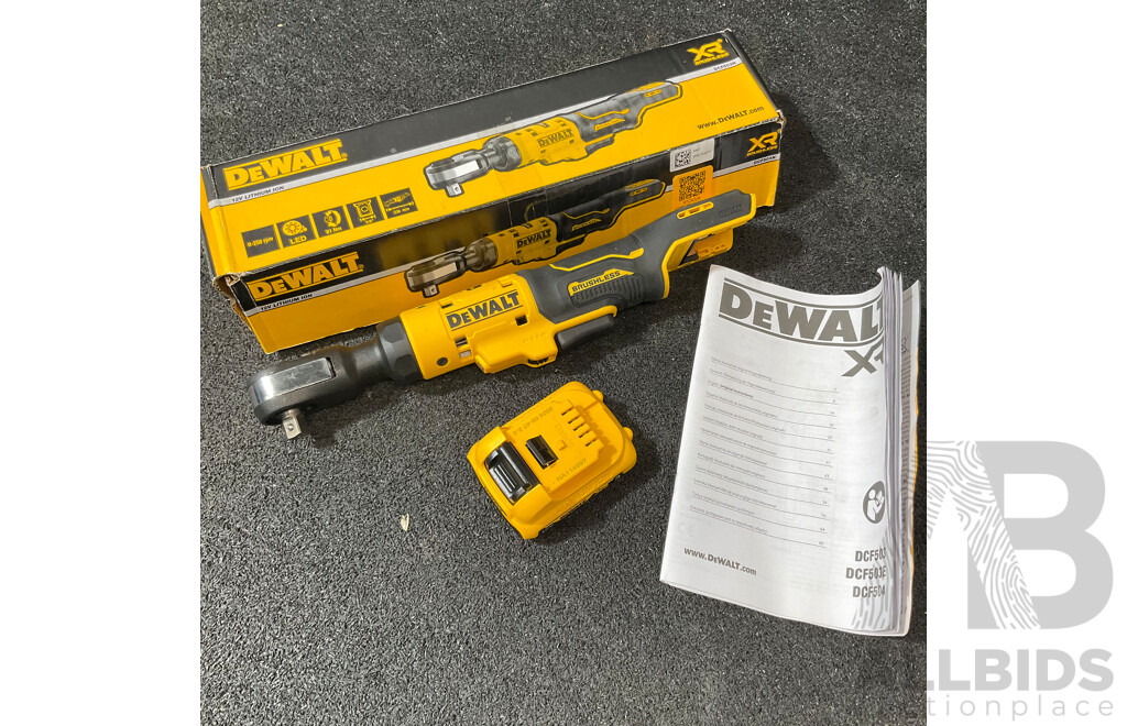 DEWALT 12V Open Head Cordless Ratchet (DCF503) with 3Ah Battery