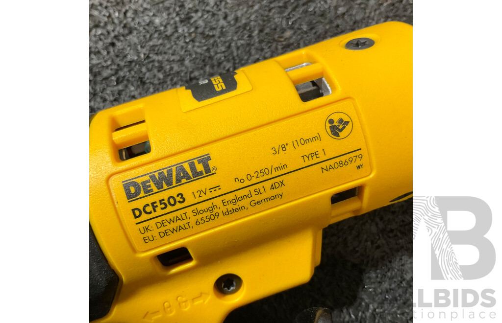 DEWALT 12V Open Head Cordless Ratchet (DCF503) with 3Ah Battery