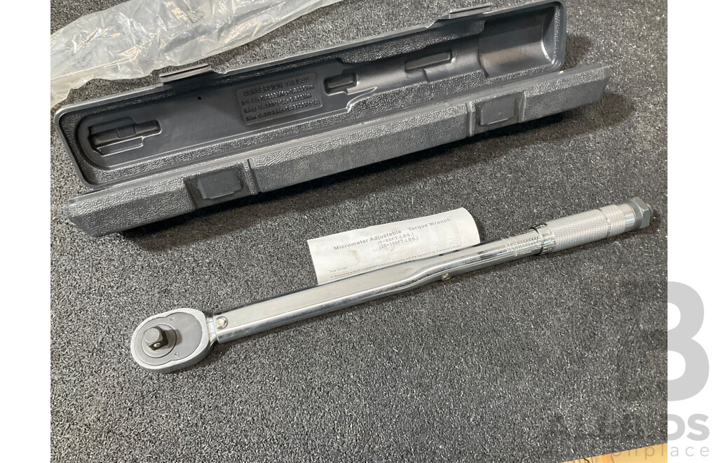 KINCROME and ToolPRO  Impact Sockets, Adjustable Torque Wrench and 1/2'' SQ AIR Impact Wrench - Lot of 3