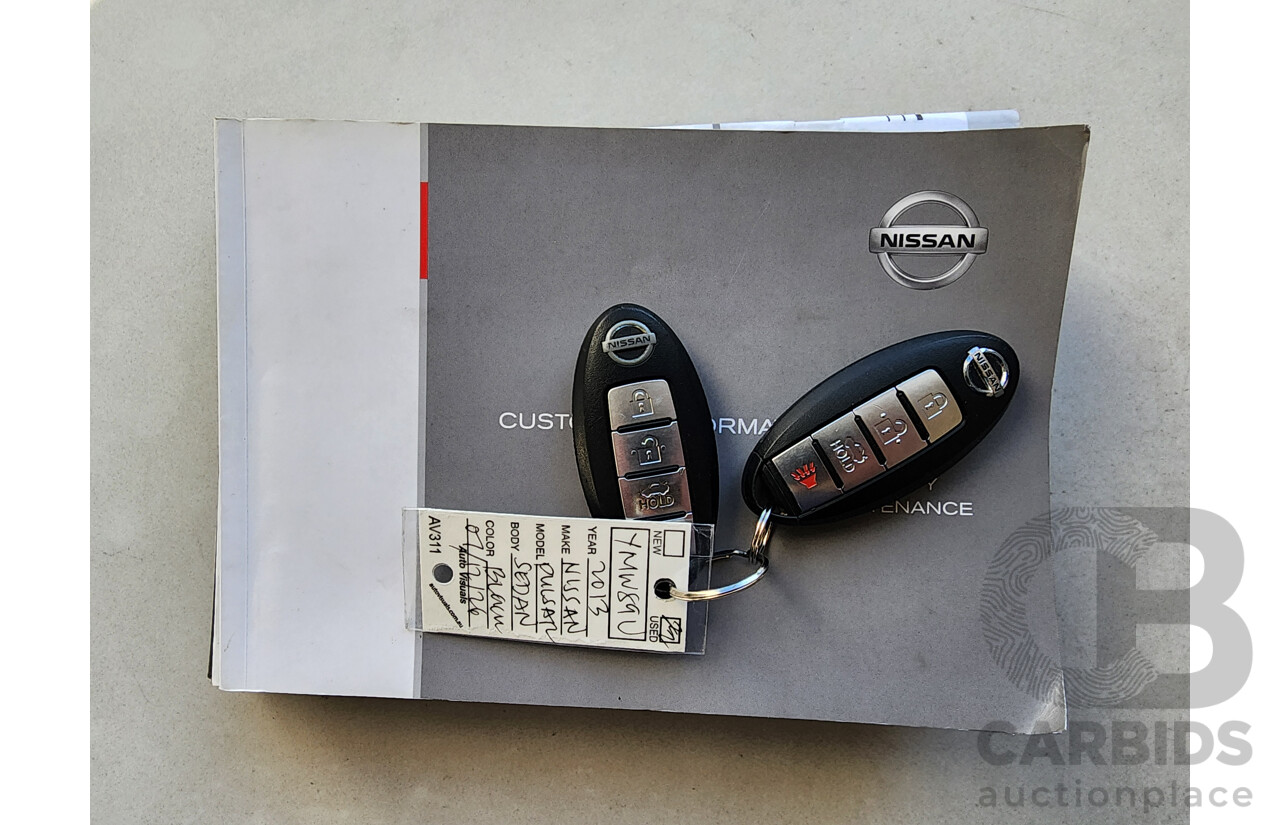 06/2013 Nissan Pulsar Ti B17 4d Sedan Black 1.8L