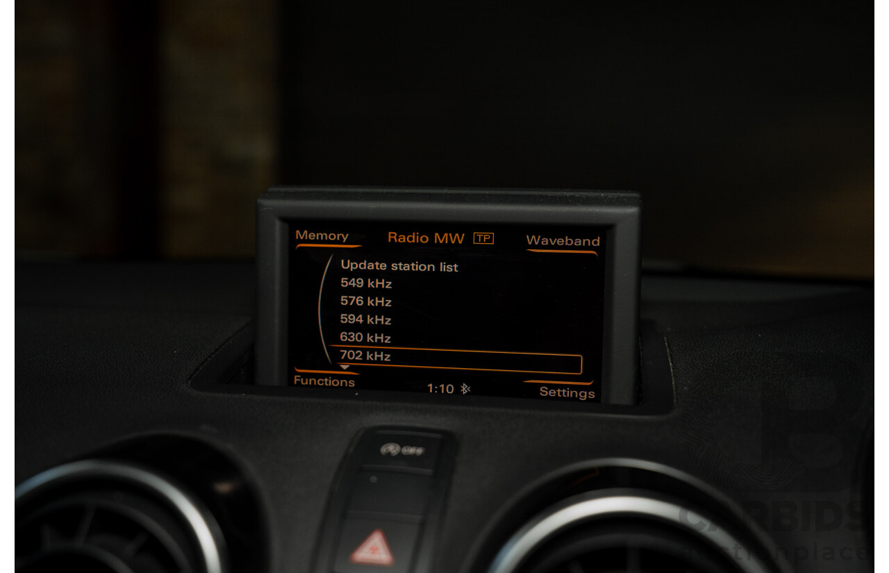 08/2013 Audi A1 1.4 TFSI Ambition 8X 3D Hatchback Black Turbo 1.4L
