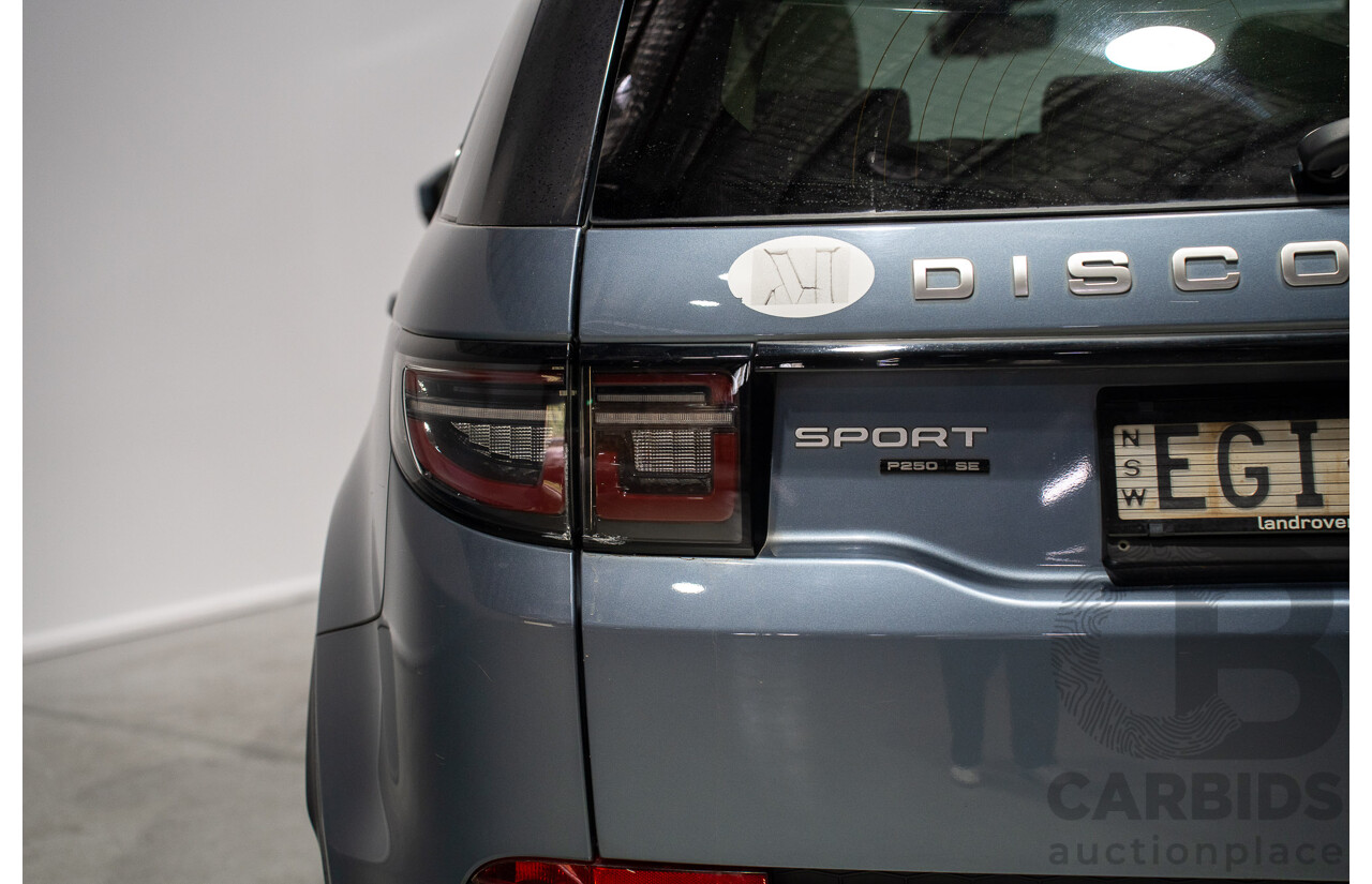 01/2020 Land Rover Discovery Sport P250 SE (AWD) L550 MY20 4d 7 SEAT Wagon Flores Blue Metallic Turbo 2.0L