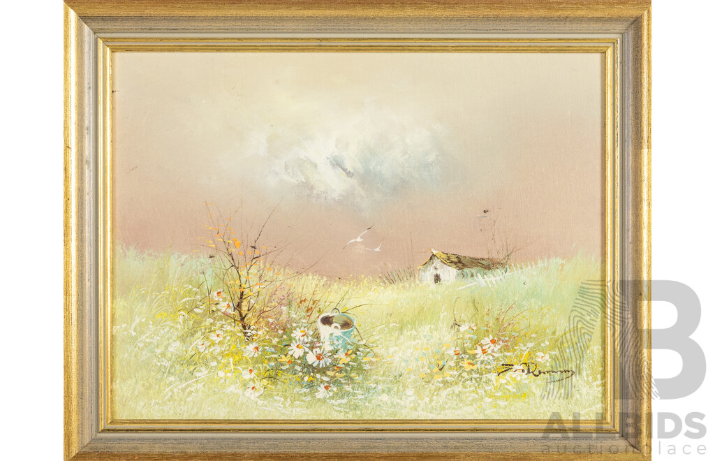 Doris Scott (20th Century, Australian), Typical Country Railway Station, Original Vintage Oil on Canvas Board and One Other, 51H x 67W cm (larger frame) (2)